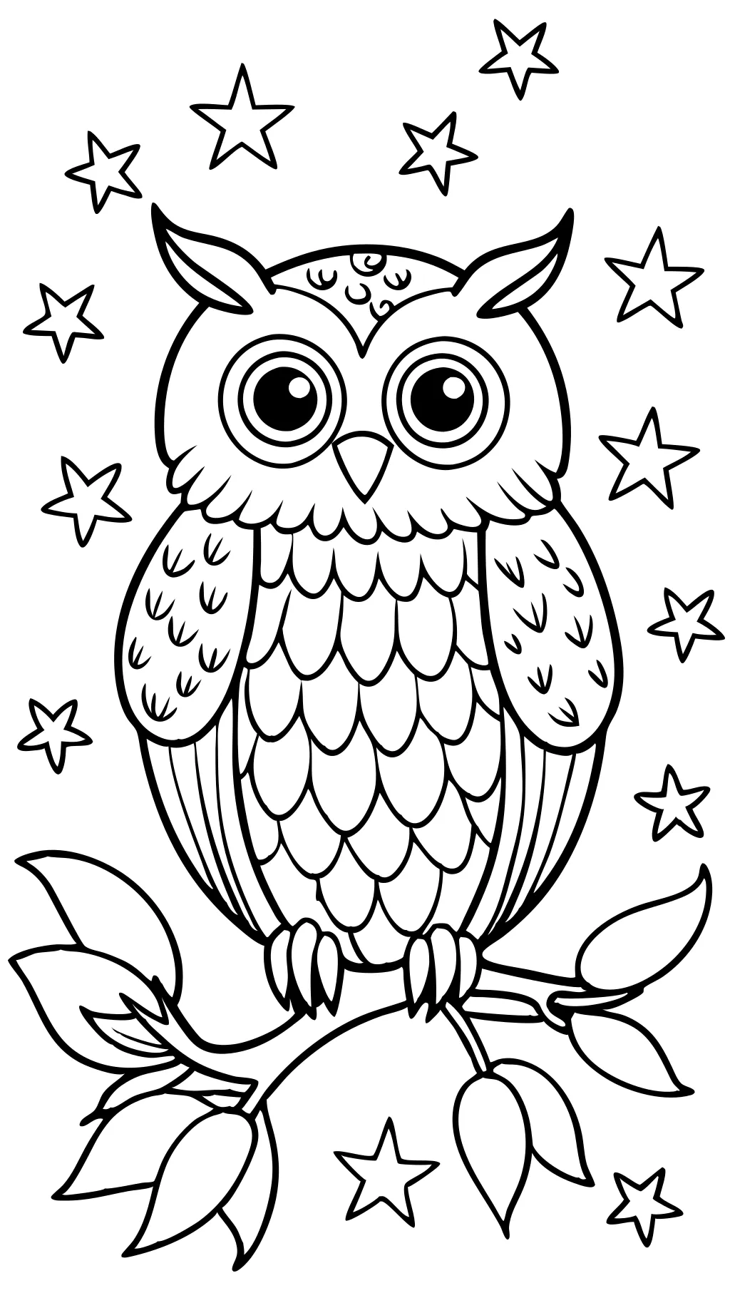 coloring page of owl